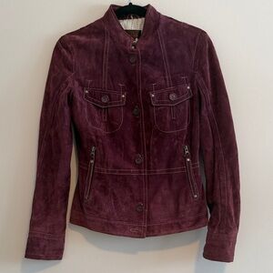 Danier Women's Suade Jacket - Deep Purple